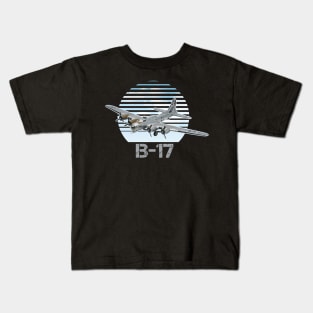 B17 Flying Fortress Bomber Pilot Gift Battle of Britain Kids T-Shirt